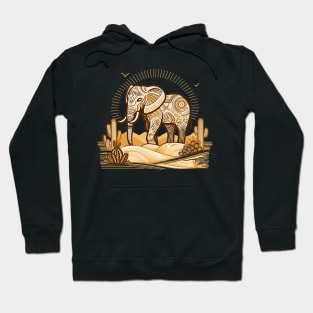 Elephant in a Desert Hoodie